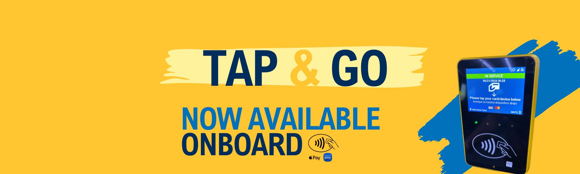 Tap n go now available onboard tap card validator image